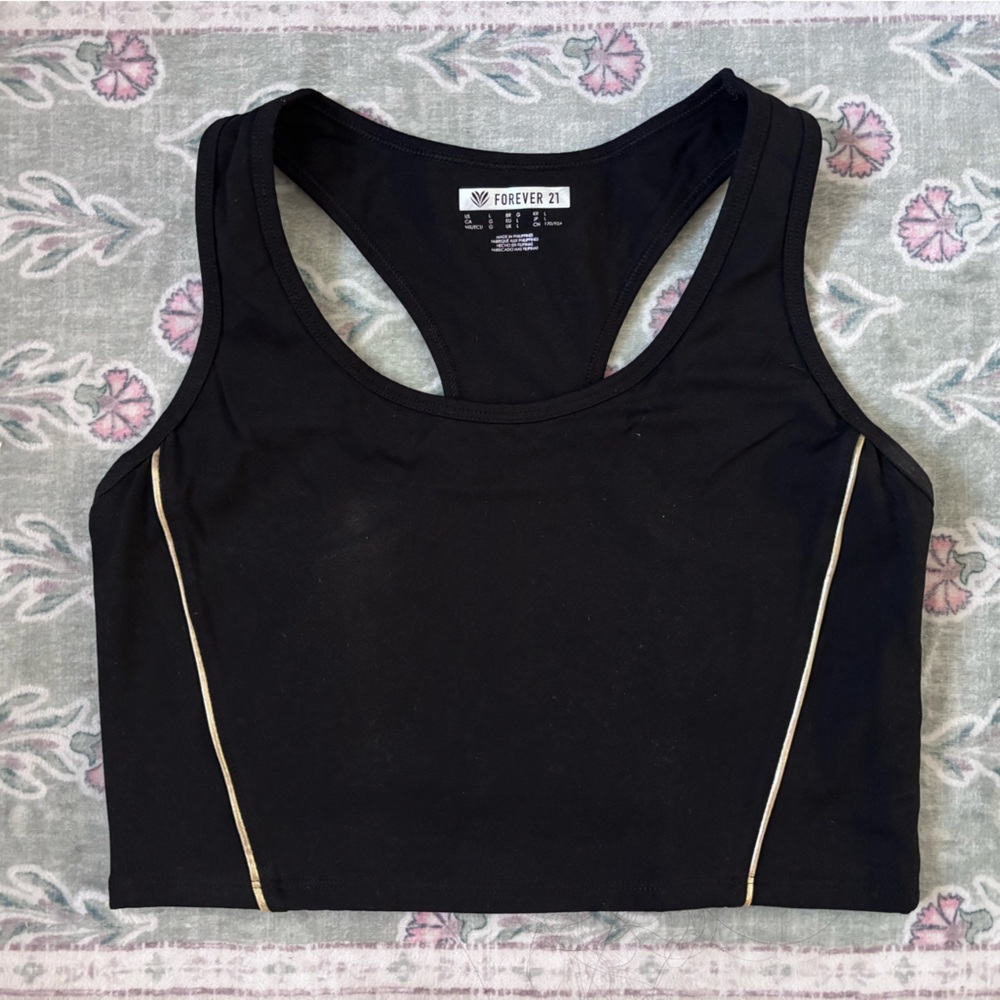 Forever 21 Black Racerback Sports Bra/Tank - Used